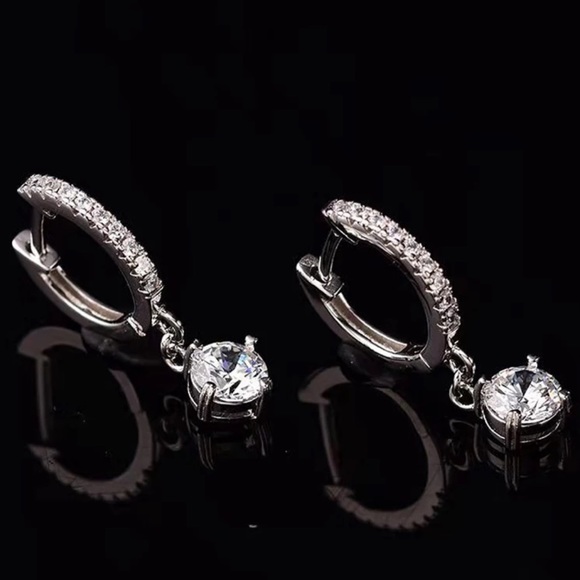 ✨Insta glitter sterling silver earrings - Picture 3 of 4